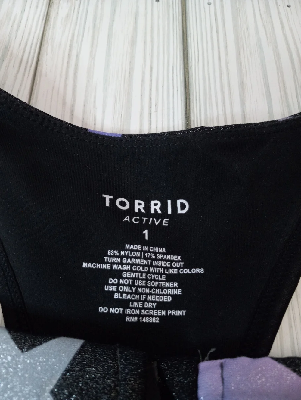 Torrid Wireless Zip-Front Foil Stars Print Racerback Active Sports Bra 1X